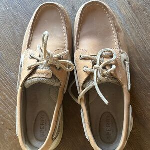 Sperry Light Brown Leather Boat Shoes